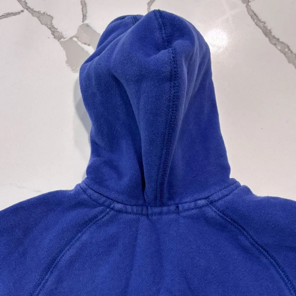 Carter's Infant Baby Blue Hoops Full Zip Hoodie Pockets Size 6M Embroidered
